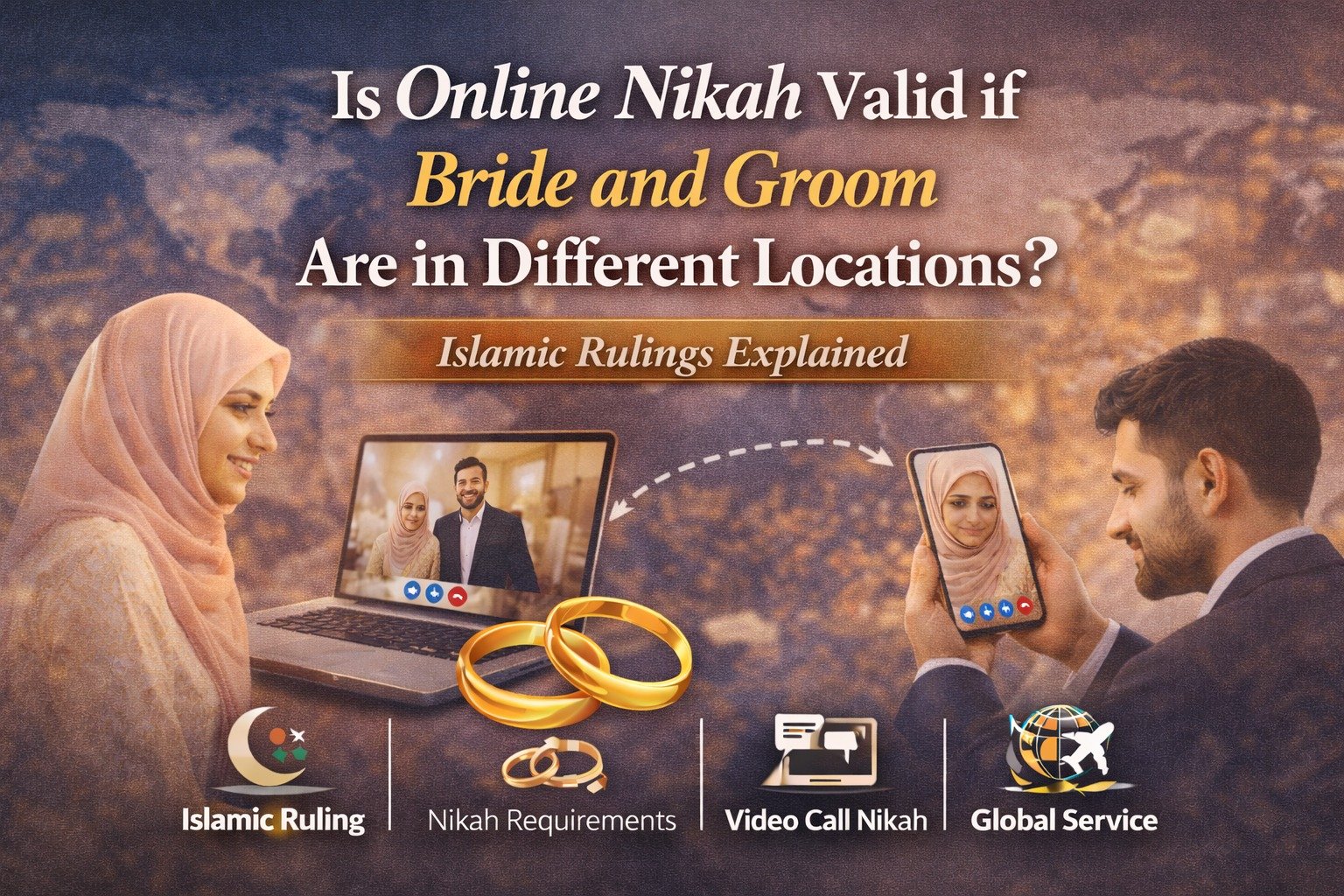 Is Online Nikah Valid if Bride and Groom Are in Different Locations?